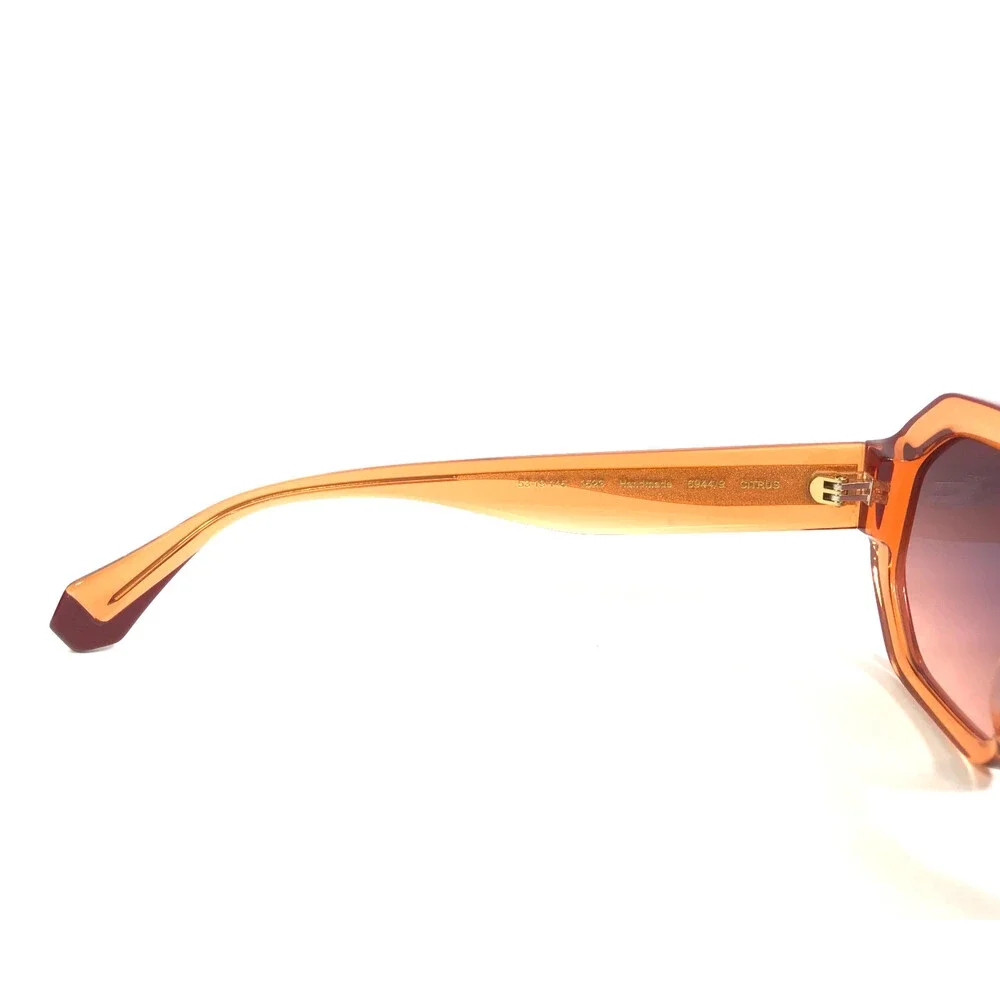 Gigi Studios Sunglasses CITRUS 6944/9 Clear Orange w Purple Pink Gradient Lenses